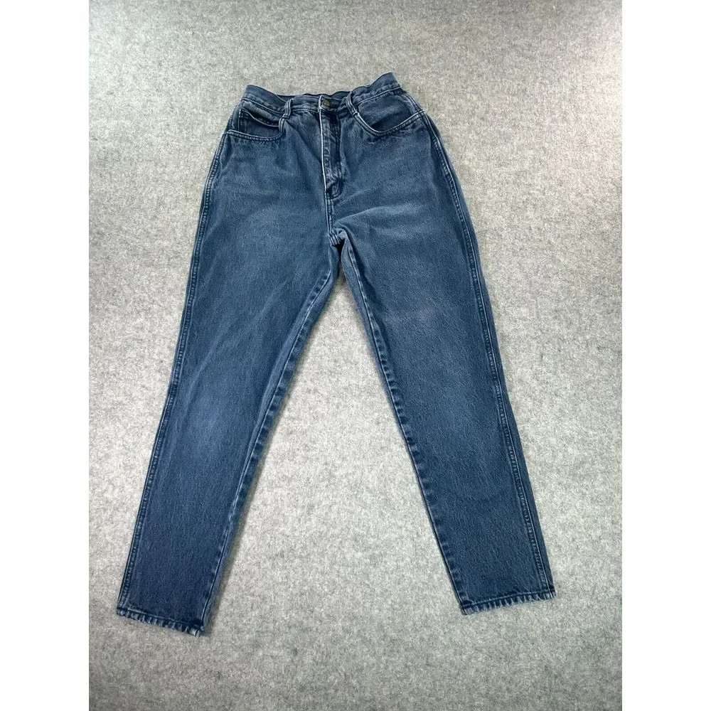 Rio By Stephen Mardon Jeans Womens 11 Blue Dark Wash Denim High Rise Tapered Mom